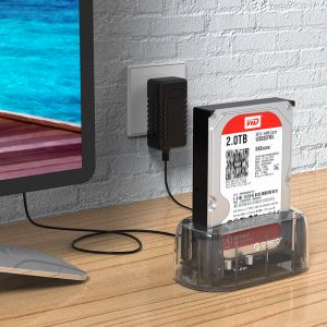 Orico Storage - HDD/SSD Dock - 2.5 and 3.5 inch USB3.0, transparent - 6139U3-CR