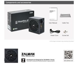 Zalman захранване PSU MegaMax 600W 80+ ZM600-TXII