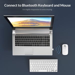 Adaptor bluetooth Orico Adaptor USB Bluetooth 5.0, alb - BTA-508-WH