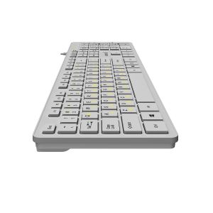 Tastatură chirilică cu profil redus Makki Tastatură USB BG - Ciocolată cu profil redus - KB-C14 Alb