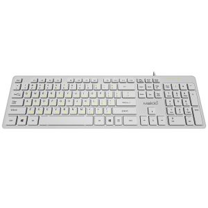 Makki нископрофилна кирилизирана клавиатура Keyboard USB BG - Low profile Chocolate - KB-C14 White