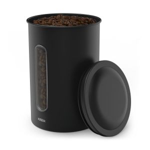 Xavax Coffee Tin for 1.3 kg Beans or 1.5 kg Powder, Airtight, Aroma-tight, black