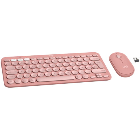 Tastatură combinată LOGITECH Pebble 2 Bluetooth - TONAL ROSE - SUA INT'L