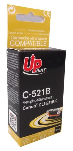 Inkwell UPRINT CLI521 CANON, Cu cip, Negru