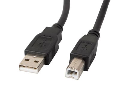 Cablu Lanberg USB-A (M) -> cablu USB-B (M) 2.0 1,8 m, ferită neagră