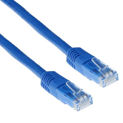 Cablu patch de rețea ACT U/UTP, CAT 6, RJ-45 - RJ-45, 0,5 m, fire de cupru, albastru, ambalare în vrac