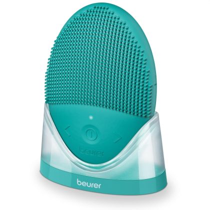 Уред за лице Beurer FC 52 Laguna silicone facial brush, 2-in-1 function - deep-pore cleansing & gently massage, Vibration technology, 15 intensities, Water-resistant, USB-C charging cable