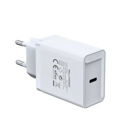 Vention Fast Charger Wall - QC4.0, PD3.0 Type-C, 30W White - FAIW0