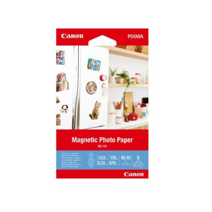Hârtie Canon Magnetic Photo Paper MG-101, 10x15 cm, 5 coli