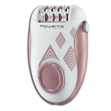 Epilator Rowenta EP2900F1, Skin Spirit Grey Pink, compact, 2 viteze, senzor de curba, perie de curatare