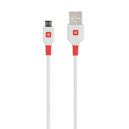Cablu Skross, micro-USB - USB-A 2.0 mascul, 1.2m, Alb