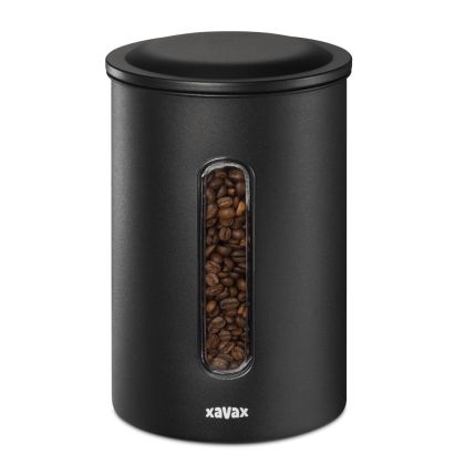 XAVAX Cutie cafea 1,3 kg boabe sau 1,5 kg pulbere, ermetic, negru