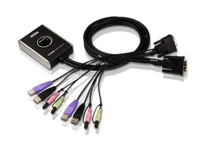 Comutator KVM ATEN CS682 - 4x USB A, 2x DVI, 4x mufă de 3,5 mm