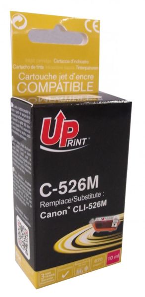 Inkwell UPRINT CLI526 CANON, Cu cip, Magenta