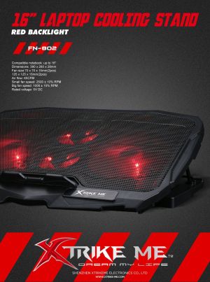 Xtrike ME Notebook Cooler 16" -  FN-802 - Backlight