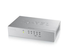 Comutator ZyXEL GS-105B v3, comutator Gigabit Ethernet 10/100/1000Mbps cu 5 porturi, desktop, carcasă metalică