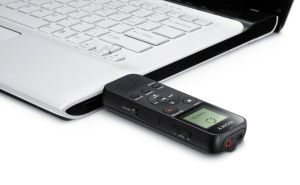 Voice recorder Sony ICD-PX370, 4GB, Built-in USB, black