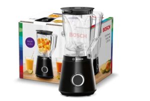 Блендер Bosch MMB6141B Series 4, VitaPower Blender, 1200 W, Tritan blender jug 1.5 l, Two speed settings and pulse function, ProEdge stainless steel blades made in Solingen, Black