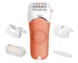 Epilator Rowenta EP4920F0, Wet & Dry Aquasoft, 3 in 1 epilator/ shaver/ trimmer, advanced epilation technology, 24 hygienic stainless steel tweezers & 0.8mm tweezers opening, hair guiding system, 31mm head, soft touch body, removable head, cordless use, 4