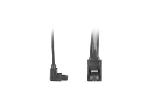 Cable Lanberg SATA DATA III (6GB/S) F/F cable 30cm metal clips angled, black