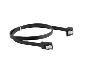 Cablu Lanberg SATA DATA III (6GB/S) cablu F/F 30cm cleme metalice înclinate, negru