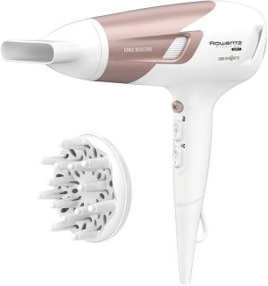 Hair dryer Rowenta CV5830F0 Studio Dry, DC, Effiwatts technology 2100W equivalent 2300W, High drying rate of 5.5g/min, High air speed up to 80km/h, Ionic generator, Thermo Control, 6 settings, concentrator 14mm, cool air shot, removable grid, finishing Pa