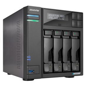Network storage Asustor Lockerstor AS6704T, 4 Bay NAS, Intel Jasper Lake Quad-Core 2.0GHz, 4GB RAM DDR4, 2.5GbE x 2, M.2 SSD Slotsx4 (Diskless), USB 3.2 Gen 2x2, Toolless installation, with hot-swappable tray , hardware encryption, MyArchive, EZ connect, 