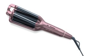 Преса Beurer HT 65 Wave styler, 4 in 1: beach waves, natural waves, mermaid waves, water waves, Ceramic keratin coating, Individual temperature settings (160 - 210 °C), Digital display, Key lock, Automatic switch-off after 30 min. 