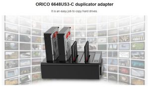 Orico докинг станция Storage - HDD/SSD Dock/Duplicator - 4x 2.5 and 3.5 inch USB3.0, black - 6648US3-C