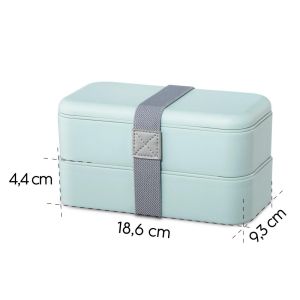 Xavax Bento Box, 2 x 500 ml, Albastru pastel