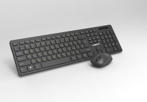 Tastatură și mouse Makki BDS Combo Keyboard and Mouse Wireless 2.4G BG ciocolată cu profil redus - MAKKI-KB-KMX-C16