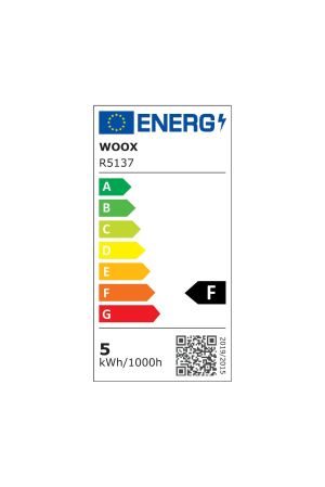 Bec inteligent Woox - R5137 - Bec LED cu filament inteligent WiFi E27, tip A60, chihlimbar, alb cald și rece, 4,9W/50W, 470 lm