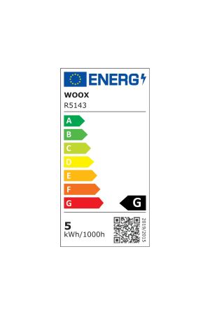 Bec inteligent Woox - R5143 - Bec WiFi Smart GU10 LED transparent, 4,9 W/50 W, 345 lm, alb cald și rece