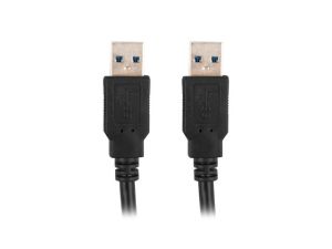 Кабел Lanberg USB-A M/M 3.0 cable 1m, black