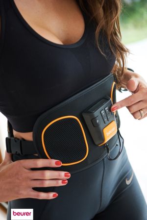 Massager Beurer EM 39 belt 2 in 1 for the abdomen and lower back; EMS technology; 4 contact electrodes; 5 training programs; adjustable intensity; waist circumference of 75-130 cm