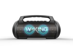 W-King Bluetooth Party Speaker - D10 Black - 70W, Karaoke mic input, Light Show