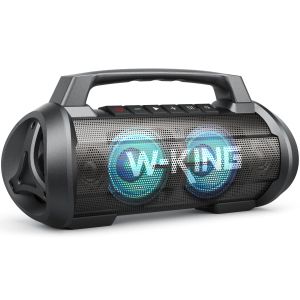 Difuzor de petrecere mobil Bluetooth W-King Difuzor de petrecere Bluetooth - D10 Black - 70W, intrare microfon Karaoke, spectacol de lumini