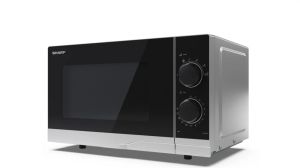 Микровълнова печка Sharp YC-PS201AE-S, Manual Control, Cavity Material -steel, 20l, 700 W, Easy to Clean, Silver door, Cabinet Colour: Silver