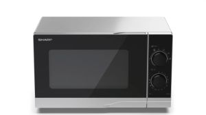 Microwave oven Sharp YC-PS201AE-S, Manual Control, Cavity Material -steel, 20l, 700 W, Easy to Clean, Silver door, Cabinet Colour: Silver