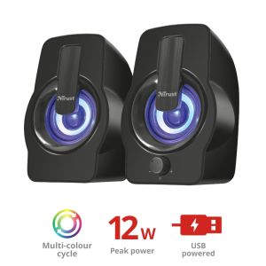 Speakers TRUST Gemi 2.0 Speaker RGB Black