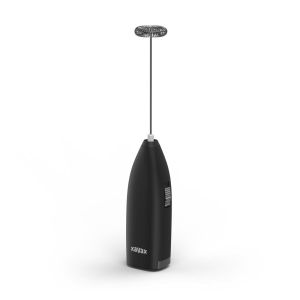 Xavax Electric Milk Frother, Hand Rod Battery-operated, small, black