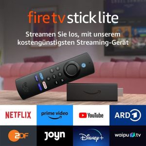 Player multimedia Amazon Fire TV Stick Lite, telecomandă vocală Alexa, negru