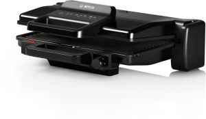 Контактен грил Bosch TCG3323, Contact grill 3 in 1, 2000 W,  Removable aluminum grill plates with non-stick ceramic coating, black