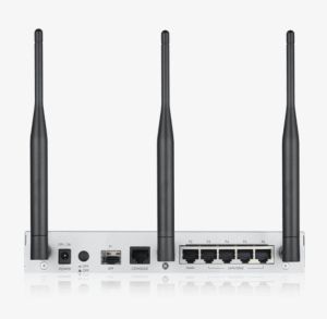 Seria Firewall ZyXEL USG FLEX, 10/100/1000, 1 * WAN, 4 * porturi LAN/DMZ, WiFi 6 AX1800, 1 * USB cu pachet UTM de 1 an