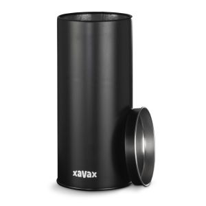 Xavax Coffee Pad Tin for Storing 20 Senseo Pads etc., Metal, black
