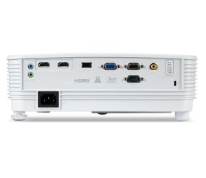 Proiector multimedia Acer Projector P1157i DLP, SVGA (800x600), 4800 ANSI LUMENS, 20000:1, HDMI, RCA, dongle wireless inclus, intrare/ieșire audio, ieșire VGA, USB tip A (5V/1A), RS-232, Bluelight Shield, LumiSense, difuzor încorporat de 3 W, 2,4 kg, alb+