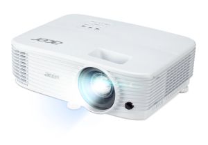 Multimedia projector Acer Projector P1257i DLP, XGA (1024x768), 4800 ANSI LUMENS, 20000:1, 2x HDMI, RCA, Wireless dongle included, Audio in/out, VGA in/out, RS-232, Bluelight Shield, LumiSense, Built-in in 10W Speaker, 2.4kg, White+Acer T82-W01MW 82.5" (1