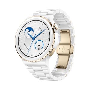 Huawei Watch GT 3 Pro 43mm, Frigga-B19T, 1.32", Amoled, 466x466, PPI 352, 4GB, Bluetooth 5.2, supports BLE/BR/EDR, 5ATM, Battery 292 maAh, White Ceramic Strap