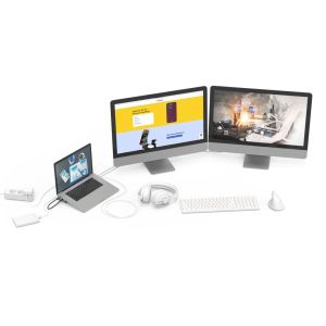 Hama "Connect2Office Basic" USB-C Docking Station, Removable Feet, 9 Ports