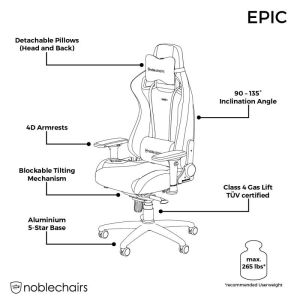 Gaming Chair noblechairs EPIC - Black Edition